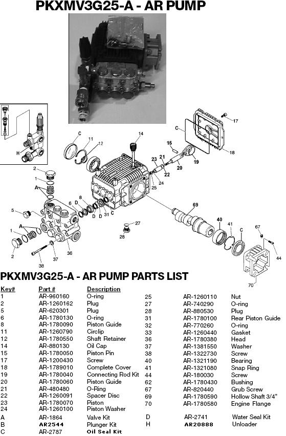 Excell 37803 pump parts